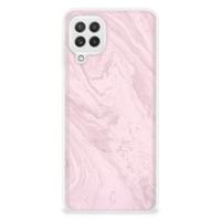 Samsung Galaxy A22 4G | M22 | TPU | Siliconen hoesje | Marble Pink - Origineel Cadeau Vriendin