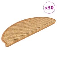 VidaXL Trapmatten zelfklevend sisal-look 30 st 65x21x4 cm sisal