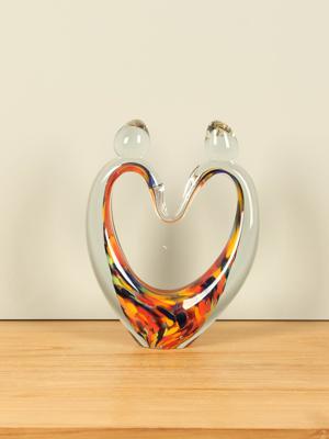 Glasobject Lovers gekleurd, 31 cm