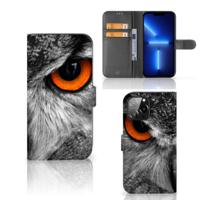 iPhone 13 Pro Max | Telefoonhoesje | Met pasjeshouder | Uil