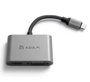 ADAM elements CASA Hub VH1 USB-C 3.1 to VGA / HDMI grijs - AAPADHUBVH1GY