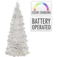Kerstboom van acryl met LED licht 12 cm   -