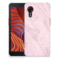 Samsung Galaxy Xcover 5 TPU Siliconen Hoesje Marble Pink - Origineel Cadeau Vriendin - thumbnail