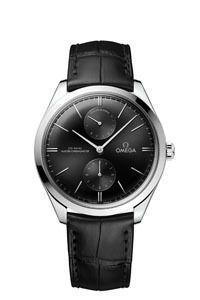 Horlogeband Omega 43513402201001 / TRESOR Krokodillenleer Zwart 20mm