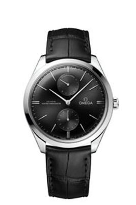 Horlogeband Omega 43513402201001 / TRESOR Krokodillenleer Zwart 20mm