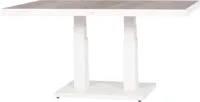 Trestino verstelbare lounge tuintafel codell pop-up 140x85x72cm wit