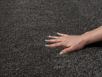 Karpet24 Vloerkleed Laagpolig Effen Antraciet-140 x 200 cm