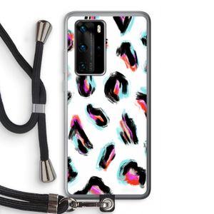 Cheetah color: Huawei P40 Pro Transparant Hoesje met koord