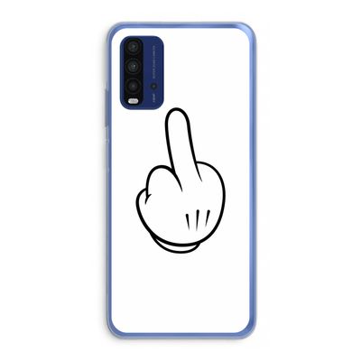 Middle finger white: Xiaomi Redmi 9T Transparant Hoesje