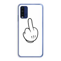 Middle finger white: Xiaomi Redmi 9T Transparant Hoesje