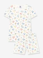 Pyjamashort voor meisjes PETIT BATEAU wit, bedrukt - thumbnail