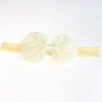 2 PC'S baby hoofdband lint chiffon Bow kinderen haar band hoofddeksels (beige)