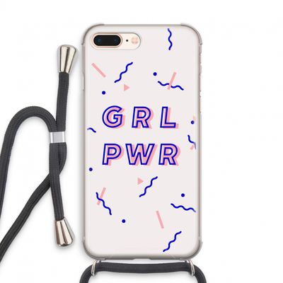 GRL PWR: iPhone 7 PLUS Transparant Hoesje met koord