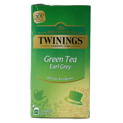 Green tea earl grey 25 Zakjes
