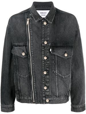 AMBUSH veste Riders en jean - Noir