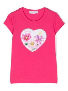 Monnalisa t-shirt brodé de sequins - Rose