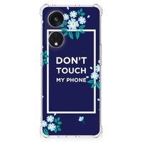 OPPO A98 Anti Shock Case Flowers Blue DTMP