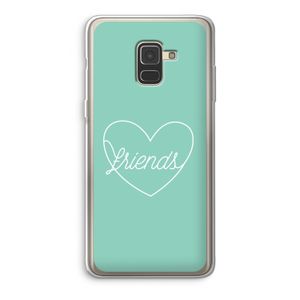 Friends heart pastel: Samsung Galaxy A8 (2018) Transparant Hoesje