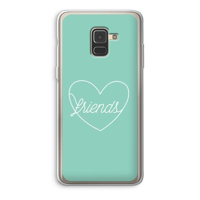 Friends heart pastel: Samsung Galaxy A8 (2018) Transparant Hoesje