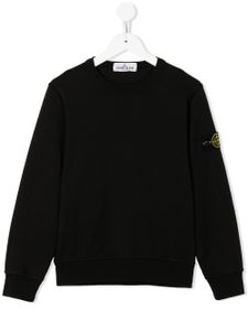 Stone Island Junior sweat en coton à patch logo - Noir