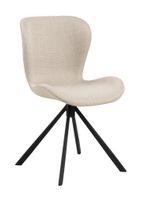 Bendt Draaibare Eetkamerstoel 'Olle' Stof, kleur Beige