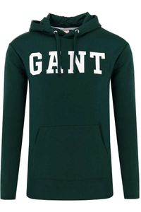 GANT Regular Fit Hooded Sweatshirt donkergroen, Effen