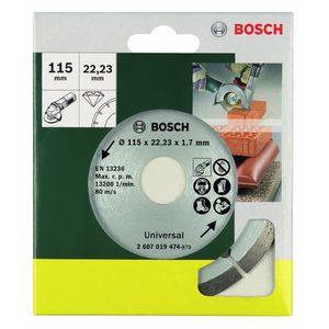 Bosch Accessoires diamantdoorslijpschijf voor bouwmateriaal, 115 mm - 2607019474