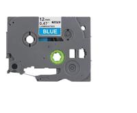 Huismerk Label Tape voor Brother Tze-535 | 12 mm x 8 m | Wit op Blauw - 1 stuk