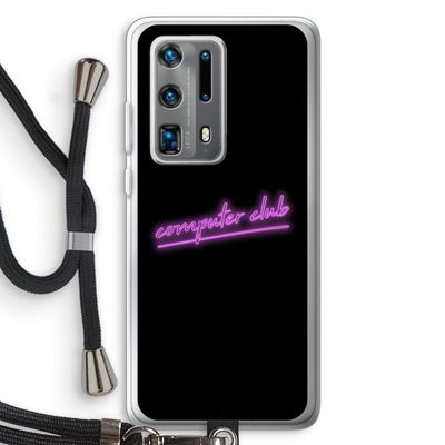 Vice Black: Huawei P40 Pro Plus Transparant Hoesje met koord