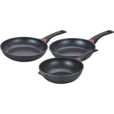 Kookgereiset - Alle kookplaten inclusief inductie - Baumalu - Gegoten aluminium - Antiaanbaklaag - 3-delig - Zwart