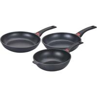 Kookgereiset - Alle kookplaten inclusief inductie - Baumalu - Gegoten aluminium - Antiaanbaklaag - 3-delig - Zwart - thumbnail
