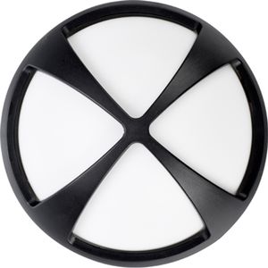 LED Plafondlamp - Badkamerlamp - Aigi Misica - Opbouw Rond - 4W - Natuurlijk Wit 4000K - Waterdicht IP54 - Mat Zwart - Kunststof
