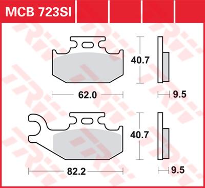 TRW Remblokken, en remschoenen voor de moto, MCB723SI Sinter offroad