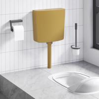 VidaXL Toiletstortbak met watertoevoer onderin 3/6 l currygeel