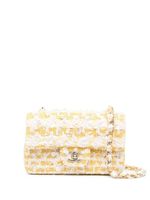 CHANEL Pre-Owned sac porté épaule Classic Flap en tweed (2018-2019) - Jaune