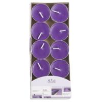 Arti Casa Geurtheelichtjes - 10x stuks - lavendel - paars - was/paraffine - 3,5 uur