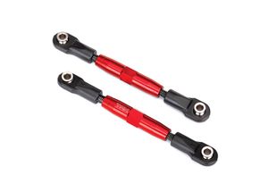Camber links, front (TUBES red-anodized, 7075-T6 aluminum, stronger than titanium) (83mm)