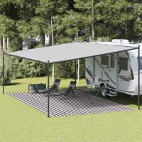 VidaXL Tenttapijt 400x800 cm hdpe antracietkleurig en wit