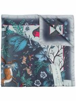 Aspinal Of London foulard Robin en soie - Bleu