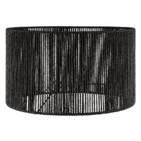 Papieren Woven Lampenkap - Cilindrisch - Black - Moderne stijl - ø40 x 22 cm - E27 fitting - Voor Staand Lamp - Ontworpen voor woonkamer en eetkamer