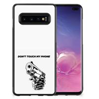 Samsung Galaxy S10+ | TPU Hoesje | Gun Don&apos;t Touch My Phone