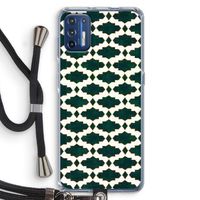 Moroccan tiles: Motorola Moto G9 Plus Transparant Hoesje met koord