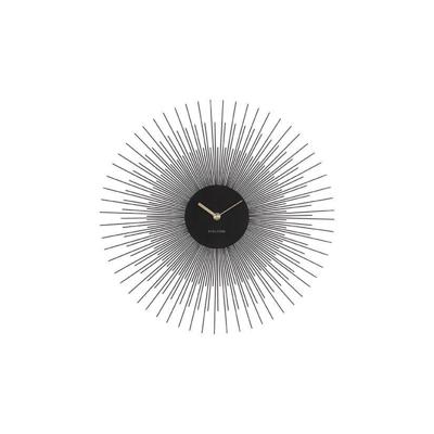 Wandklok Pioen Zwart