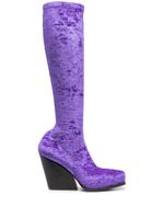 Stella McCartney bottes en velours - Violet - thumbnail