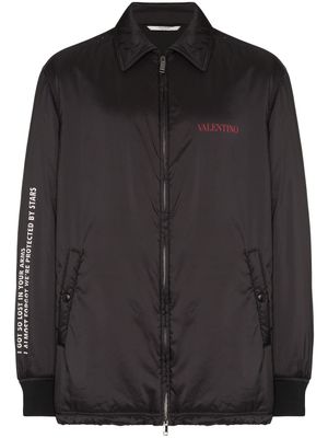 Valentino Garavani coupe-vent à logo - Noir
