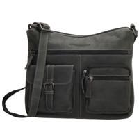Hide & Stitches Idaho Cross body Shoulder bag-Black