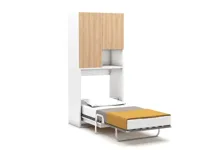 Eenpersoons bedkast Capsule bed, bureau en kast Polyether matras SG 40 - tot 80 KG