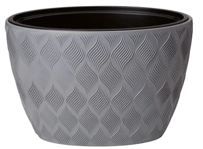 Vita Flow bloempot ellipse 40 grijs Vita Flow bloempot ellipse 40 grijs