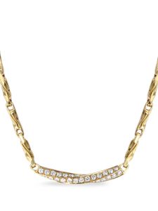 Bvlgari Pre-Owned collier Fancy Twisted Link en or 18ct pavé de diamants (années 1980)