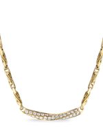 Bvlgari Pre-Owned collier Fancy Twisted Link en or 18ct pavé de diamants (années 1980)